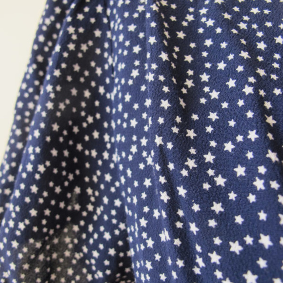 J. Crew Star Print Peplum Shirt 0 XS Viscose - Picture 5 of 5